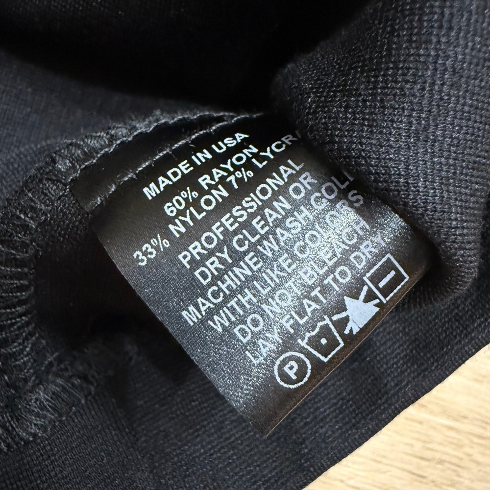 Kal Rieman Black Ponte Funnel Neck Tunic Top Oversized Cap Sleeve Minimalist M - Picture 10 of 10